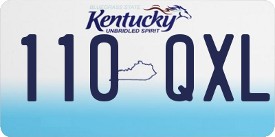 KY license plate 110QXL