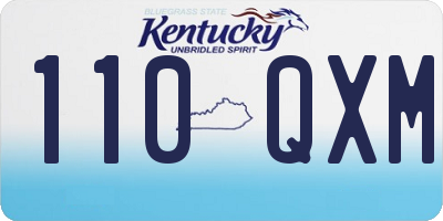 KY license plate 110QXM