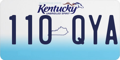 KY license plate 110QYA