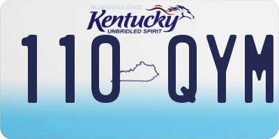 KY license plate 110QYM