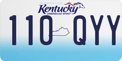 KY license plate 110QYY
