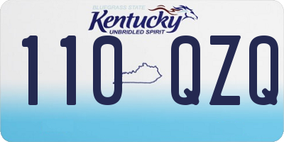 KY license plate 110QZQ