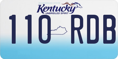 KY license plate 110RDB