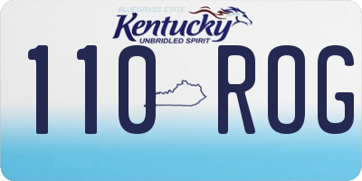KY license plate 110ROG