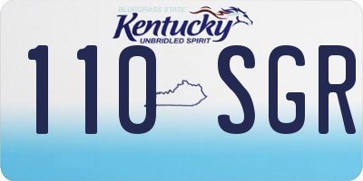 KY license plate 110SGR