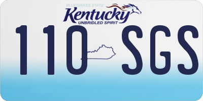 KY license plate 110SGS