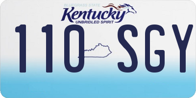 KY license plate 110SGY