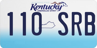 KY license plate 110SRB