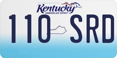 KY license plate 110SRD