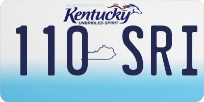 KY license plate 110SRI