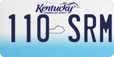 KY license plate 110SRM