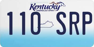 KY license plate 110SRP