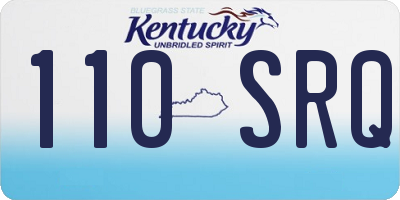 KY license plate 110SRQ