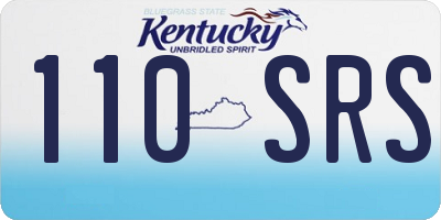KY license plate 110SRS