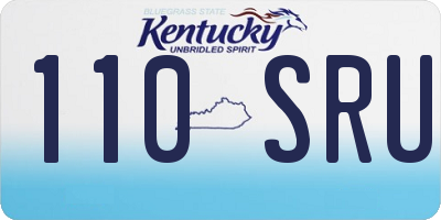 KY license plate 110SRU