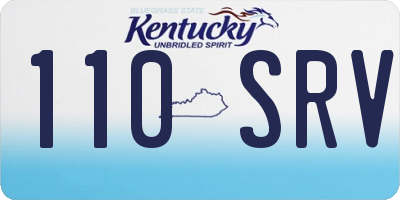 KY license plate 110SRV