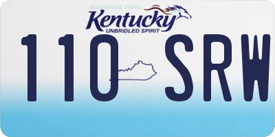 KY license plate 110SRW