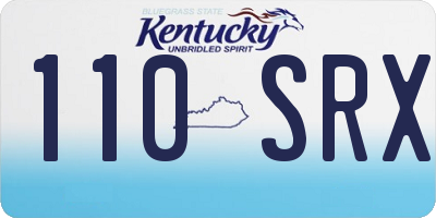 KY license plate 110SRX
