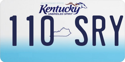 KY license plate 110SRY