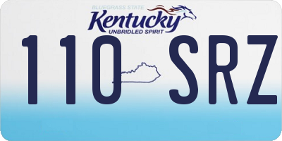 KY license plate 110SRZ
