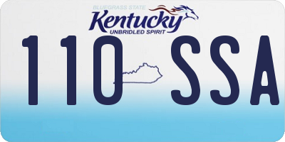 KY license plate 110SSA