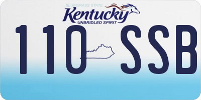 KY license plate 110SSB