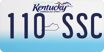 KY license plate 110SSC