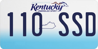 KY license plate 110SSD