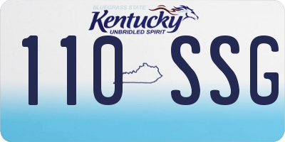 KY license plate 110SSG