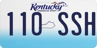 KY license plate 110SSH