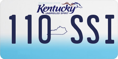 KY license plate 110SSI