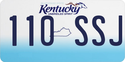 KY license plate 110SSJ
