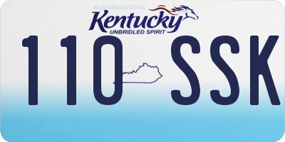KY license plate 110SSK