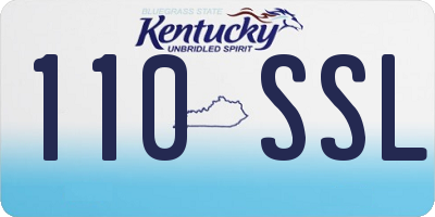 KY license plate 110SSL