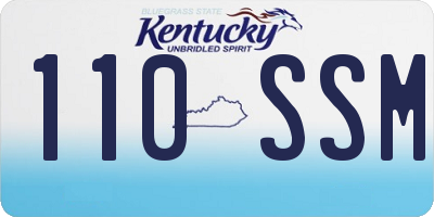 KY license plate 110SSM