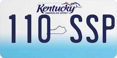 KY license plate 110SSP