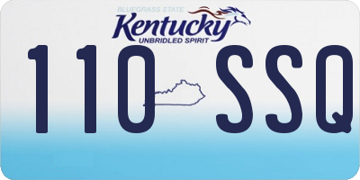 KY license plate 110SSQ