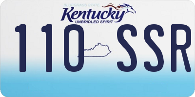 KY license plate 110SSR