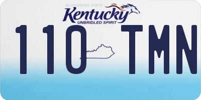 KY license plate 110TMN
