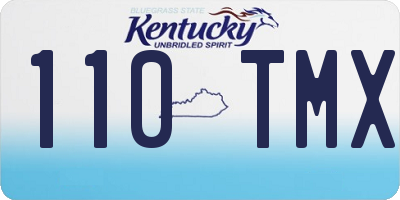 KY license plate 110TMX