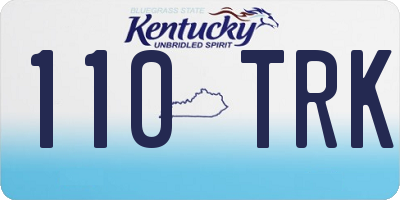 KY license plate 110TRK