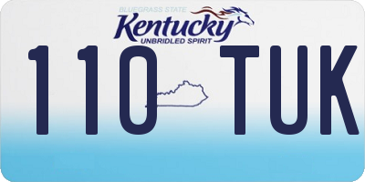 KY license plate 110TUK
