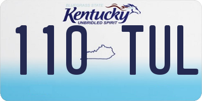 KY license plate 110TUL