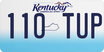 KY license plate 110TUP