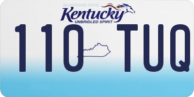 KY license plate 110TUQ