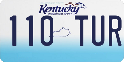 KY license plate 110TUR