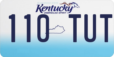 KY license plate 110TUT
