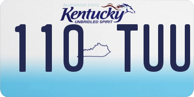 KY license plate 110TUU
