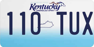 KY license plate 110TUX