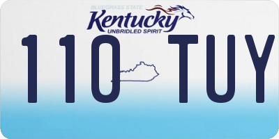 KY license plate 110TUY